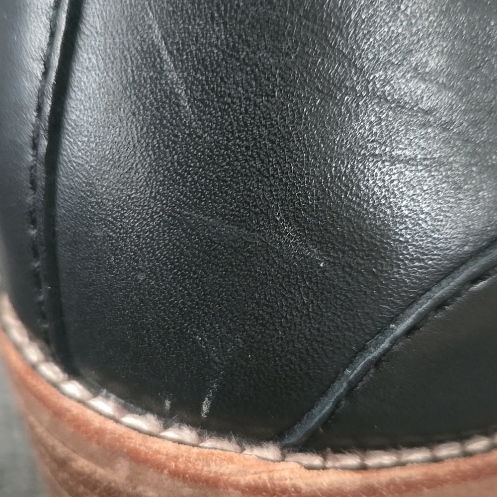 Madewell Black Leather Bonham Chelsea Western Ankle Booties Size 9.5 - Picture 14 of 16